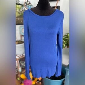 Merona Royal Blue Scoop Neck long Sleeve Tee Size Medium